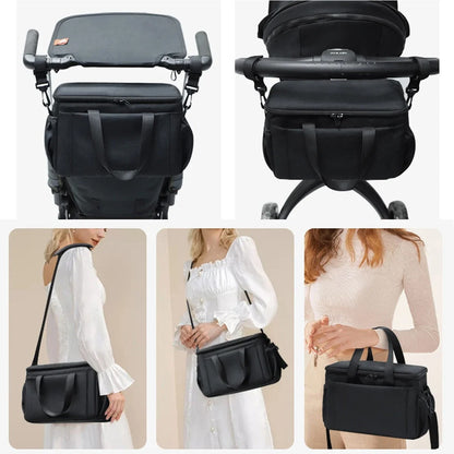 Stroller Organizer Bags Mummy Large Capacity Travel Hanging Bag Bottle Holder Pram Diaper Bags Baby Stroller Accessories